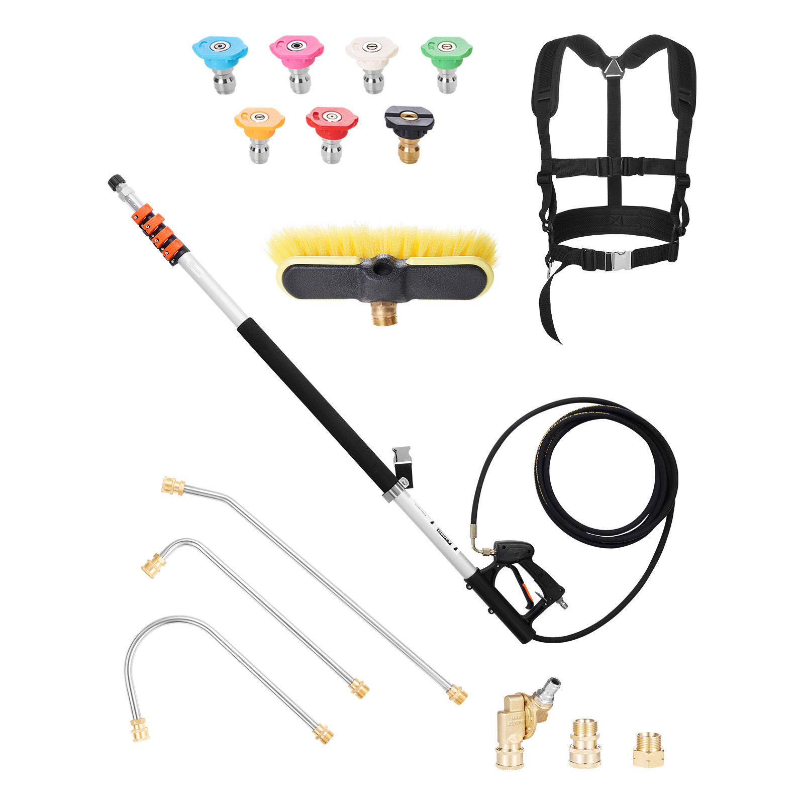 Pressure Washer Telescoping Wand For Pool Cleaning Brush Head_voghion.com